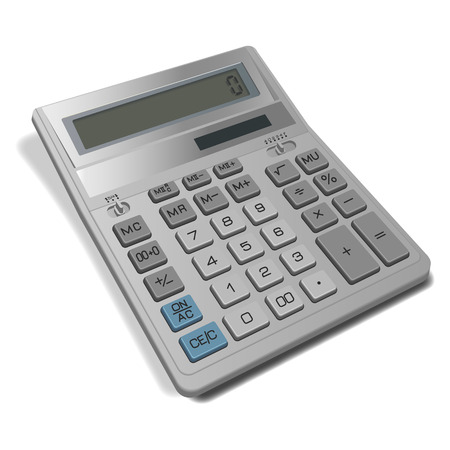 Electronic calculator isolated on white background. のイラスト素材