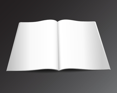 Blank magazine mockup template. Opened magazine. Realistic vector EPS10 illustration.のイラスト素材