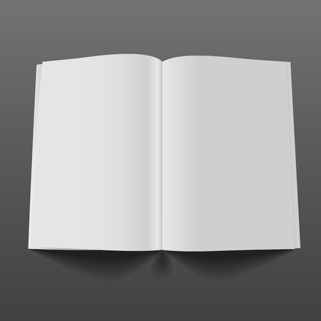 Blank magazine mockup template. Opened magazine. Realistic vector EPS10 illustration.のイラスト素材
