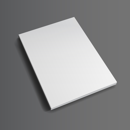 Blank magazine mockup template. Closed magazine. Realistic vector EPS10 illustration.のイラスト素材