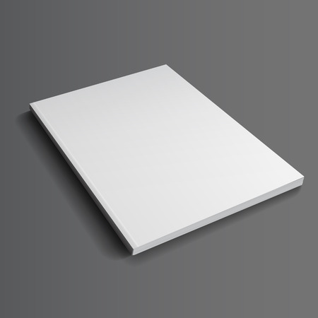 Blank magazine mockup template. Closed magazine. Realistic vector EPS10 illustration.のイラスト素材