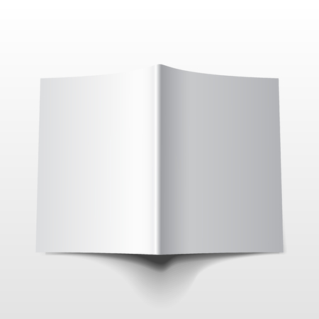 Blank magazine mockup template. Realistic vector illustration.のイラスト素材