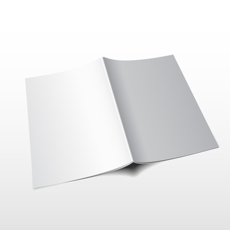 Blank magazine mockup template. Realistic vector illustration.のイラスト素材