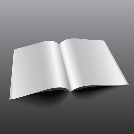 Blank magazine mockup template. Realistic vector illustration.のイラスト素材