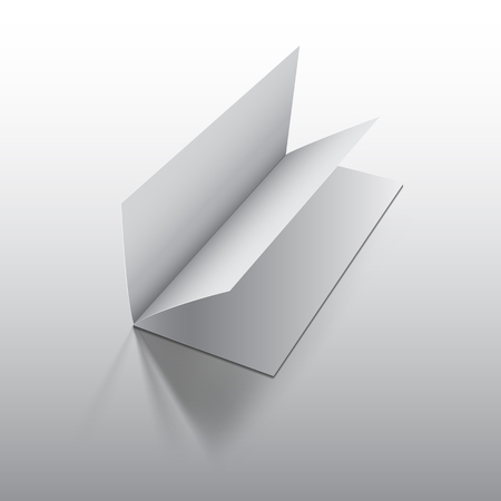 Blank empty magazine or book or booklet, brochure, catalog, leaflet, template on a gray background. vectorのイラスト素材