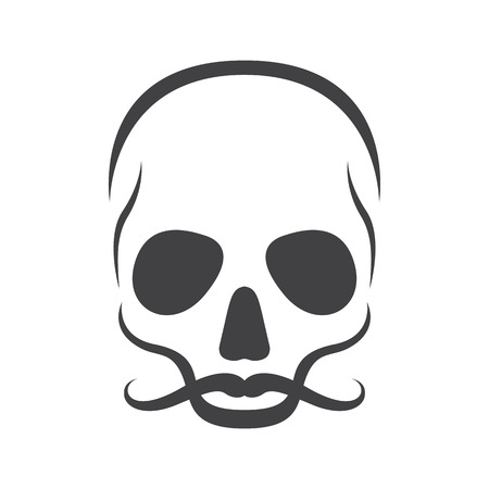 Vector ilustration of skull isoleted on white backgroundのイラスト素材