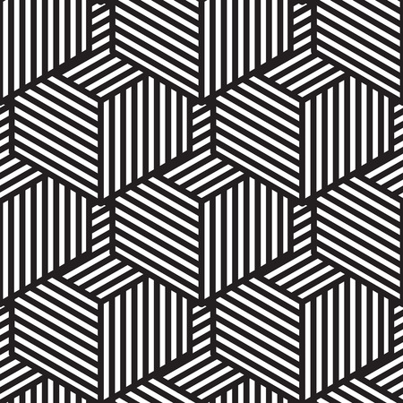 Seamless geometric pattern in op art design. Vector illustrationのイラスト素材