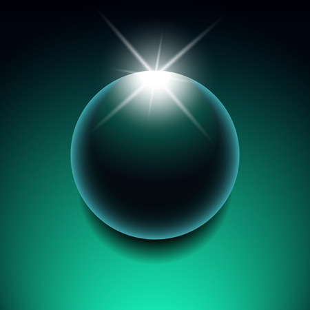 Retro Sci-Fi green sphere. Vector illustration EPS10.のイラスト素材