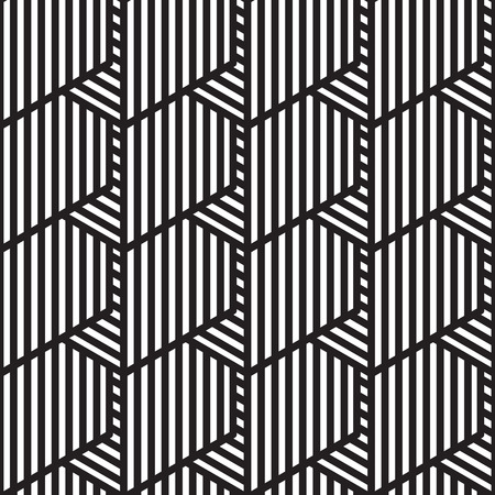 Seamless geometric pattern in op art design. Vector illustrationのイラスト素材