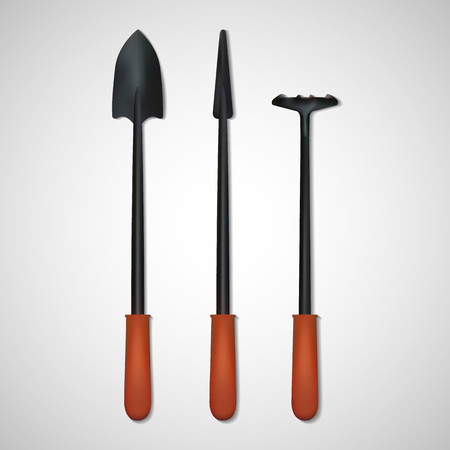Illustration of garden mini tools. Vector EPS10.のイラスト素材