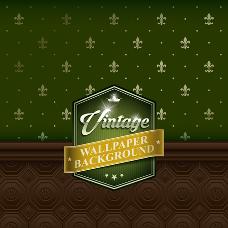 Retro background wallpaper with wood panel. Vector EPS10.のイラスト素材