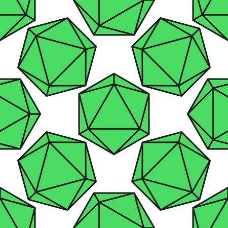 Icosahedron pattern, platonic solids, monochrome geometrical patternのイラスト素材