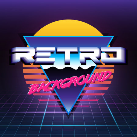 80s Retro Sci-Fi Backgroundのイラスト素材