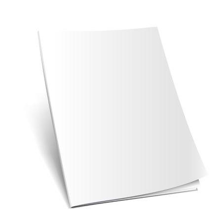 Blank magazine mockup template. Opened magazine.のイラスト素材