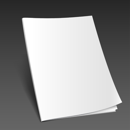 Blank magazine mockup template. Opened magazine.のイラスト素材