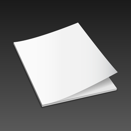 Blank magazine mockup template. Opened magazine.のイラスト素材