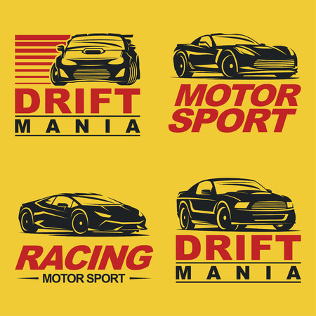 Set of four sport carsのイラスト素材