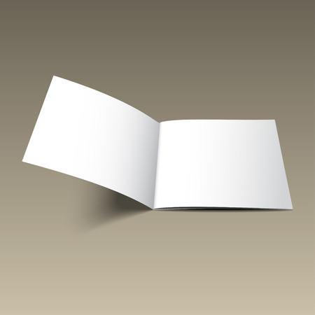 Magazine, booklet, postcard, flyer, business card or brochure mockup template on gold background.のイラスト素材