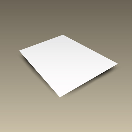 Vector A4 mockup isolated on gold background.のイラスト素材