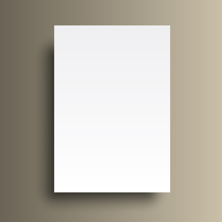 Vector A4 mockup isolated on gold background.のイラスト素材