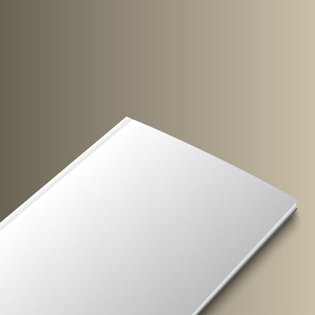 Mockup of closed book template on gold background.のイラスト素材