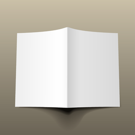 Blank magazine mockup template on gold background.のイラスト素材