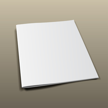 Blank magazine mockup template on gold background.のイラスト素材