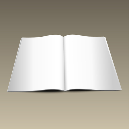 Blank magazine mockup template on gold background.のイラスト素材