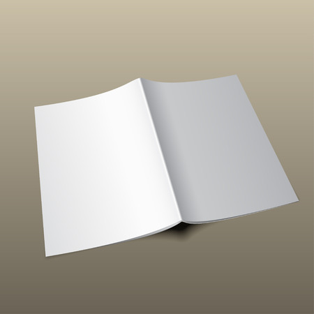 Blank magazine mockup template on gold background.のイラスト素材