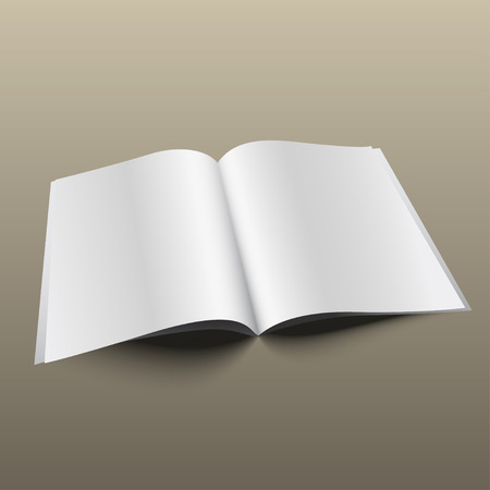 Blank magazine mockup template on gold background.のイラスト素材