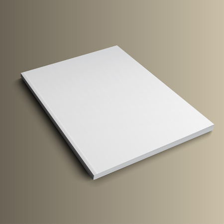 Blank magazine mockup template on gold background.のイラスト素材