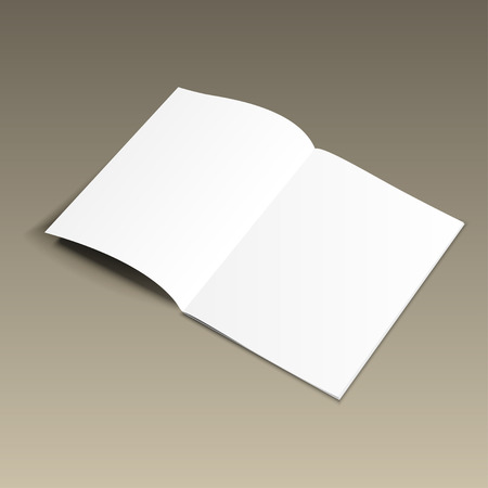 Blank magazine mockup template on gold background.のイラスト素材
