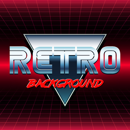 80s Retro Sci-Fi Background.のイラスト素材