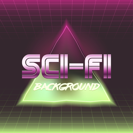 80s Retro Sci-Fi Background.のイラスト素材