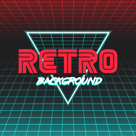 80s Retro Sci-Fi Background.のイラスト素材