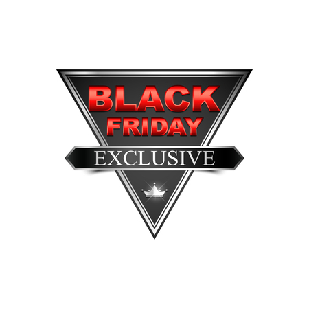 Black Friday Sale Badge. Black Friday Inscription Label, Sticker, Emblem.のイラスト素材