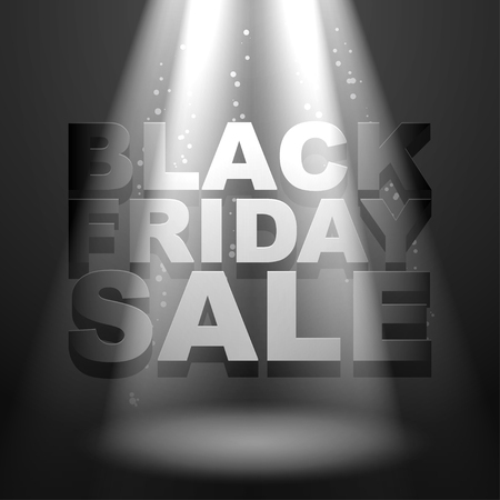 Black Friday Sale background with the rays of light. Ready for your design, banner, background, advertising. Vector EPS10.のイラスト素材