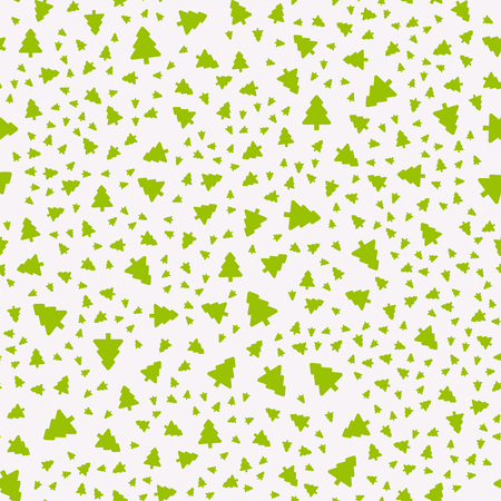 Holidays winter seamless pattern with Christmas Tree. Abstract print ornament. Repeating background texture. Fabric design. Ready for your design. Vector Illustration.のイラスト素材