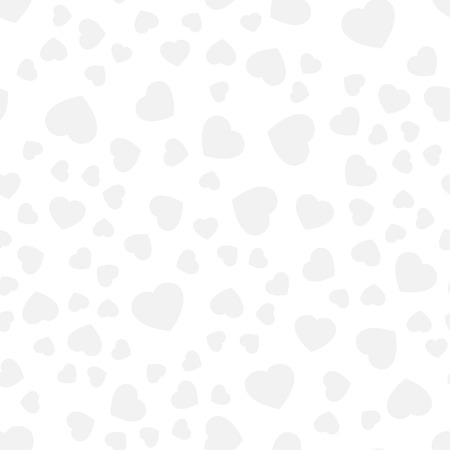 Seamless patterns with white hearts. Valentine's Day. Gift wrap, print, cloth, cute background for a card. Repeating background texture. Fabric design. Ready for your design. Vector Illustration.のイラスト素材