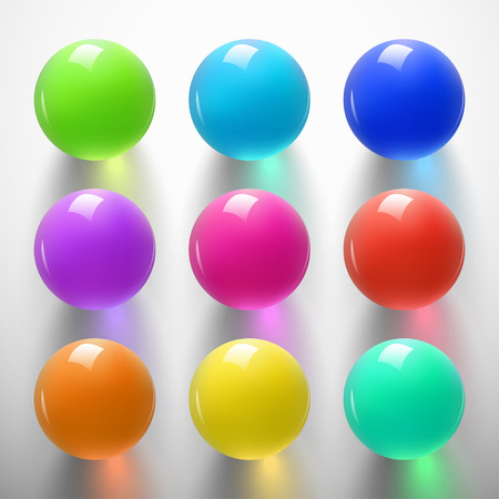 glossy colorful sphere-01のイラスト素材