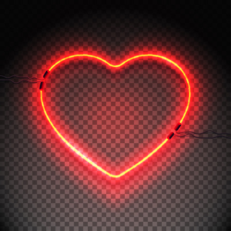 Neon lamp heartのイラスト素材