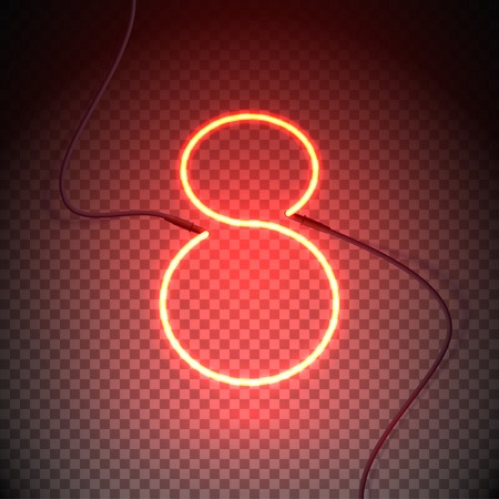 eight neon sign red2-01のイラスト素材