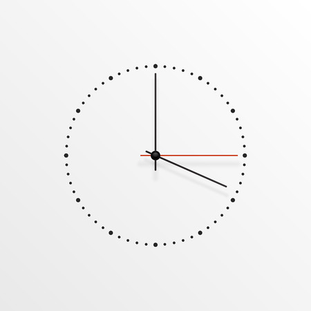 White Clock Design isolated on white background. Ready for your design. Clock Icon. Time is Ticking Concept. Vector EPS10.のイラスト素材