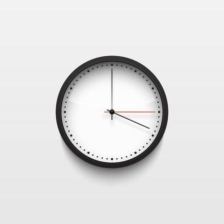 White Clock Design isolated on white background. Ready for your design. Clock Icon. Time is Ticking Concept. Vector EPS10.のイラスト素材