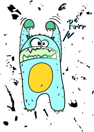 Vector illustration. Monster. Frightening. scaring, fearfulのイラスト素材
