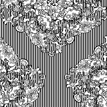 ornament, abstract, oriental, vector, pattern, vintage, oldのイラスト素材