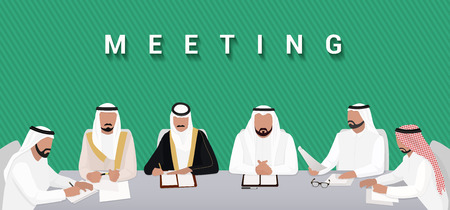 Summit. Meeting of Arab Heads of Stateのイラスト素材