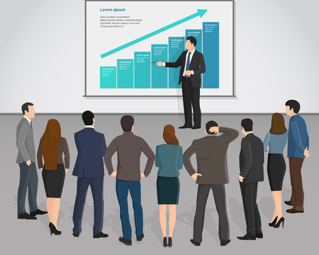 Presentation Business conference Report Meeting Training Seminar Lectureのイラスト素材