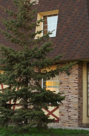 part of old germany houseの写真素材