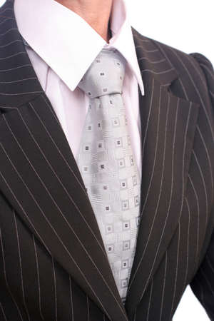 A businesswoman's clothing over white background の写真素材